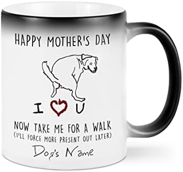 Персонализирана Чаша за Now Take Me For A Walk Със забавна Кученце, подарък за Любителите на кучета, на Домашни животни На Ден на Майката, Ден на бащата, Ден на рожден ден, Кол?