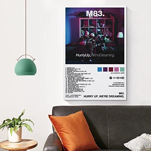 BMXRX M83 – по-бързо, спим. Платно Плакати Стенен Артистичен Интериор на Стаята Украса Спални Без рамка-style12x18 инча (30x45 см)