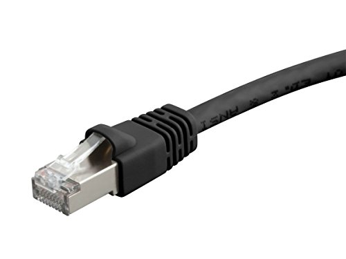 Пач-кабел Monoprice 124311 основа cat6a Ethernet - Мрежов интернет-кабел - RJ-45, 550 Mhz, STP, Чисти гола носа и горната част на Меден проводник, на 10 Г, 26AWG, 0,5 метра, Черен