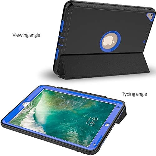 Калъф за мобилен телефон ZHANGJUN за iPad Pro 10.5 инча (2017), 3-слойный Магнитен Защитен калъф с функция Smart Cover, функция автоматичен режим на сън и будно състояние, калъф за смартфон (Цвят: синьо)
