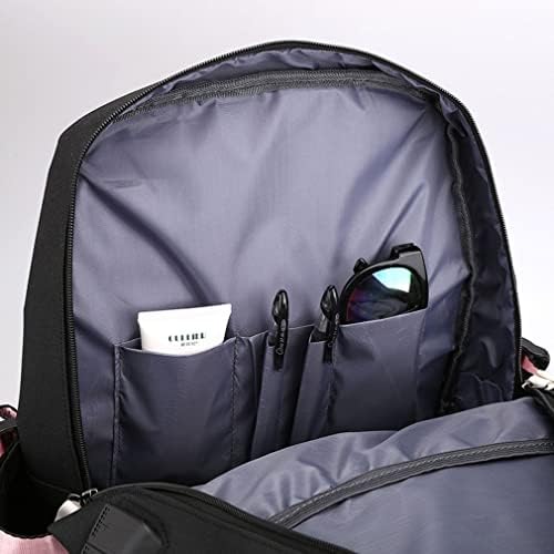 Случайни Раница NEKO ATSUME, Чанта за лаптоп, Чанта за книги с принтом, с USB порт за зареждане и слушалки (черно и розово)