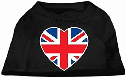 Тениска с Трафаретным принтом във формата на Сърце Mirage Pet Products, Британски Флаг, X-Малък, Червен