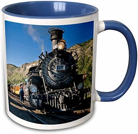 3. Узкоколейная железопътен Drose Durango и Silverton, Влакове-Us06 Lkl0010-Оцветен чаша Lee Khoper, 1 брой (опаковка от 1), синьо-бяла