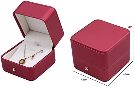 Isys - елегантна квадратна кутия за обеци/суспензии за годеж, на площ от сатенена тъкан и на интериора на velvet премиум-класа, великолепен подарък кутия за бижута кутия за събиране на пръстените (кутия за обеци/суспензии