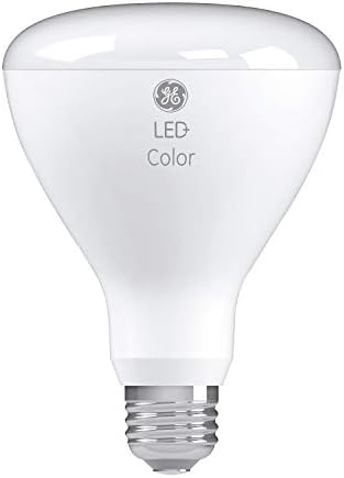 Led лампа-прожектор на GE Lighting LED +, с променящ се цвят, 2 настройки за цвят, не се изисква приложение или Wi-Fi, дистанционно управление включено в комплекта лампа-прожектор за помещения BR30 (1 опаковка)