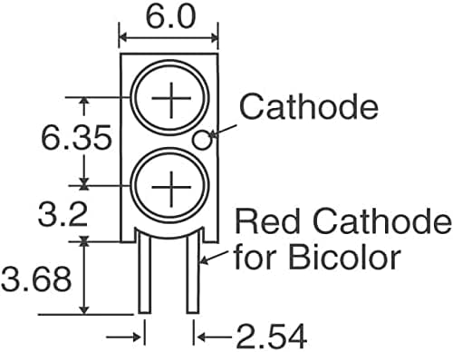 Led индикатор на печатната платка Dialight Led индикатор печатна платка (в опаковка 900 броя) (5520233F)