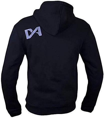 DFNDR Dapper Defender Интелигентна блиндирана hoody с качулка с цип, е подходяща за лятна Черен цвят, S