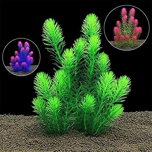 TJLSS 26 CM Цветна Аквариум за Риби Моделиране на Ландшафтния дизайн Плътни Водни Растения за Декорация на Аквариума Пластмасови Растения Декоративни Аксесоари (Цвят: