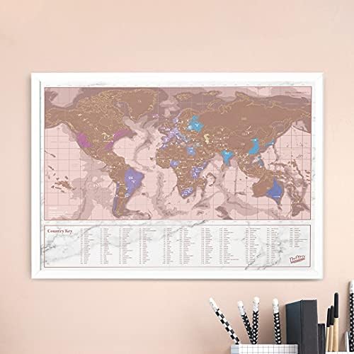 Щастливците Лондон | Скреч карта от Розово злато за пътуване | Скреч арт на картата на света | Скреч карта на стената | Създателите на оригиналната скреч карта |