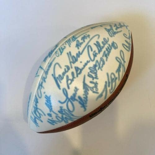 Джони Unitas Уолтър Пейтън Барт Стар КОПИТО Легенди на Футбола С Автограф от 45 Sigs JSA - Футболни топки с автографи