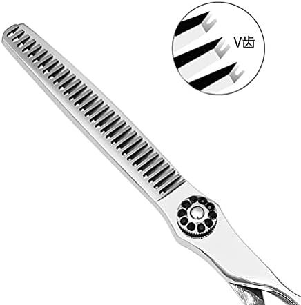 Комплект ножици за подстригване на коса ZBXZM, Набор от Професионални Фризьорски ножици 6 инча с Филировочными ножица от Неръждаема Стомана, за Фризьорски салон, салон и у дома (комплект от 2)