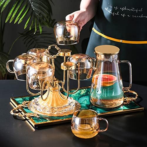 YFQHDD Творчески поставка за Чаши за една чаена чаша, Рафт за водосточни чаши, Стойка за дома, Хол, Стъклен Поднос за чаши вода, обърнати (Цвят: златен размер: 2621,526 см)