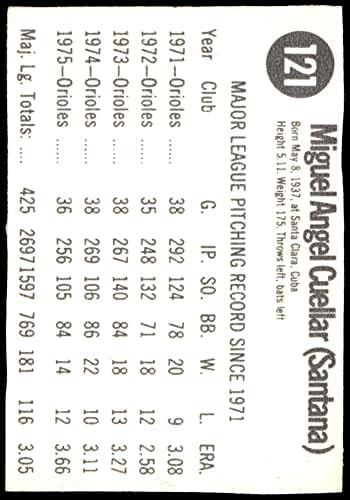 1976 Стюардеси № 121 Майк Куэльяр Балтимор Авлига (Бейзболна картичка), БИВШ Авлига