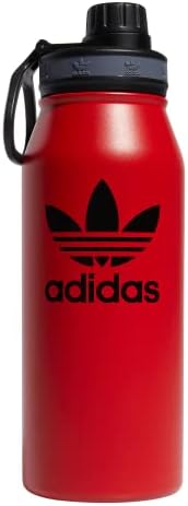 метална бутилка за вода adidas Originals обем 1 Литър (32 унции) с двойна изолация за гореща/студена вода от неръждаема Стомана 18/8