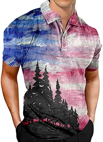 Мъжки ризи за по-големи размери, мъжки патриотични изпълнения, Ден на независимостта, американският флаг, класическа риза, мъжка тениска