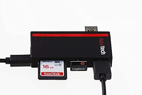 Navitech 2 в 1 Лаптоп/Таблет USB 3.0/2.0 на Адаптер-hub /Вход Micro USB устройство за четене на карти SD/Micro SD слот, Съвместим с лаптоп Acer TravelMate Spin P4 с мек покрив 14