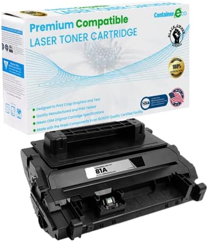 Съвместим тонер касета ContainerECO за смяна на касета HP 81A CF281A 81X CF281X Enterprise MFP M605 M604 с тонер M605DN M605X M630 M606 M630h M630dn M630z за принтер Производство на САЩ (черен, 1 опаковка)