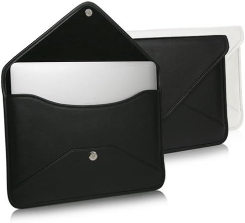 Калъф BoxWave, който е Съвместим с мобилни пиксели Duex Max (Case by BoxWave) - Луксозни Кожена чанта-месинджър, чанта-плик от изкуствена кожа за мобилни пиксела Duex Max - Черно jet black