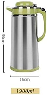 чайник с двойна вакуумна изолация от неръждаема стомана за приготвяне на кафе, чай, термос, метален корпус, нескользящий, удароустойчив, Термос обем 1,9 литра