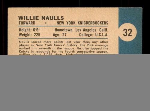 32 Уили Наулз - Баскетболни карта 1961 Fleer (Звезда) оценката на EXMT - Баскетболни карта, без подпис