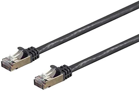 Свързване на Ethernet кабел Monoprice Cat7 - 3 метра - Черен | Flexboot RJ-45 С многожильным тел 600 Mhz-S/FeetP CMX от Чист гол Меден проводник 26AWG - Entegrade Series