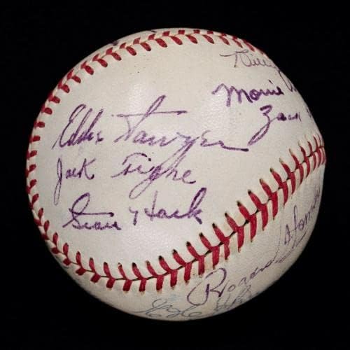 Изключителен топка с автограф Хоферса Роджърс Hornsby Джо Медвик Били Саутворт JSA - Бейзболни топки с автографи
