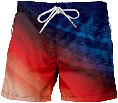 MIASHUI Плувни Мъжки Ризи, Пролет-Лято Ежедневни Панталони С Принтом на Деня на Независимостта Спортна Плажната Дъска за Поправка на