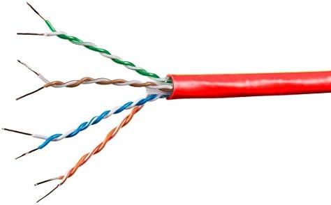 Оптичен кабел Monoprice основа cat6a Ethernet - Мрежов интернет-кабел - Плътен, 550 Mhz, UTP, CMR, Номинална мощност, Чисти гола носа и горната част на Меден проводник, на 10 Г, 23AWG, Без лого, 1000 метра, Бял