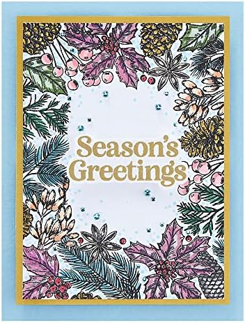 Комплект от прозрачни печати Spellbinders Balsam & Berries от колекцията на Celebrate The Season
