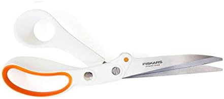 Универсални ножици Fiskars Razor Edge, Дължина: 24 см, Нож от неръждаема стомана / Пластмасови химикалки, Бяло / Оранжево, Amplify, 1005225