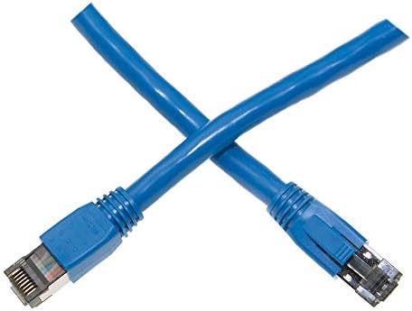 CableWholesale кабел Cat8 S/FTP Ethernet, Обувки, 40 Gbit/с - 2000 Mhz, 4 Двойки 24AWG От Чиста Мед, екраниран rj-45 конектор със златна плоча, интерфейсен кабел за връзка към Интернет, Синьо, 3 Метра