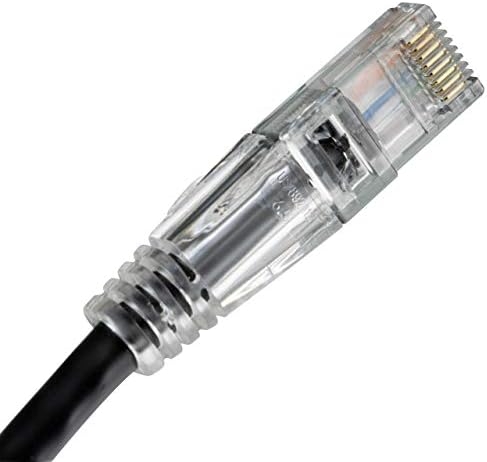 Мрежов кабел NTW 7 ' с ключалка CAT6, патентован net-Lock RJ-45 Ethernet (UTP), без довършителни, черен (NL-U6K-007BK)