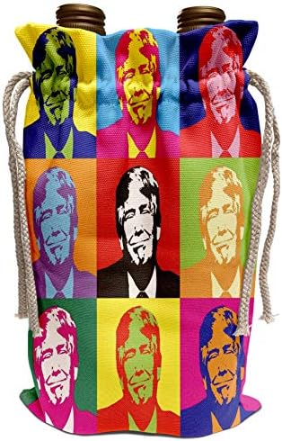 Триизмерен Колаж От Девет лица Тръмп В Абстрактни цветове-Винарска пакет, 13,5 на 8,5 инча, бежов