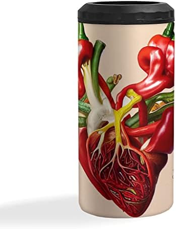 Охладител за тънки кутии с анатомията на сърцето - Охладител за консерви с черен пипер, Чили - Охладител за тънки кутии с охлаждаща изолация