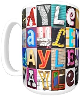 Кафеена чаша / чаша HAYLEY - с помощта на снимки букви-подписи - персонализирани