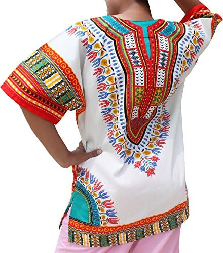 RaanPahMuang Унисекс Африканска Ярка В Памучна Риза Дашики Различни Цветове
