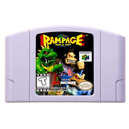 Нова Игра Касета N64 Rampage - World Tour американската версия NTSC За игра на карти конзола N64