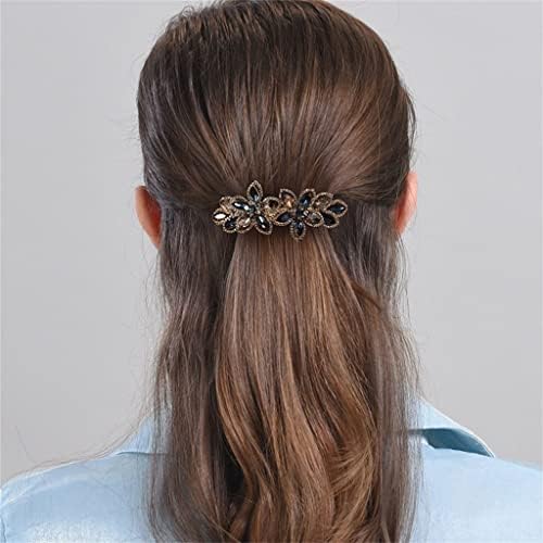 Щипки за коса LIUZH, Аксесоари за коса, Елегантна горната Шнола, Пролетно Шнола, Кристална прическа за майката, Дамски шнола (Цвят: черен размер: 1)