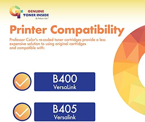 Подмяна на OEM-касета с тонер Professor Color с нови кодове за Xerox VersaLink B400/B405| 106R03584 - Черен Голям капацитет (24 600 страници)