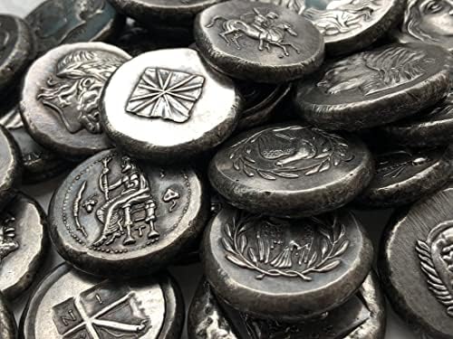 Гръцките Монети, Месинг Със Сребърно Покритие Старинни Занаяти Чуждестранни Възпоменателни Монети На Нередовно Тип 109