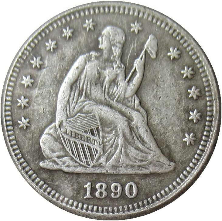 25 на Сто Флаг на САЩ 1890 Г., сребърно покритие Копие на Възпоменателни монети