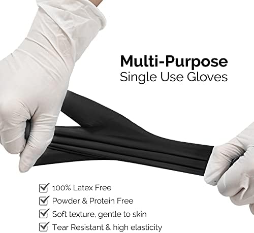 За еднократна употреба за медицински ръкавици винил за разглеждане на JMU Synmax - 300 бр. - Без латекс и прах - X-Large, черен