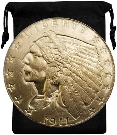 Kocreat Копие на 1911 Златна Монета с Главата на Индийския Орел-Сувенирни Монети на САЩ, Щастлива Монета, Монета, Скитници, Колекция Реплика Морган Долара