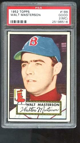 1952 Бейзболна картичка Topps 186 Уолт Мастерсона PSA 2 (MC) Бостън Ред Сокс - Бейзболни картички с надпис