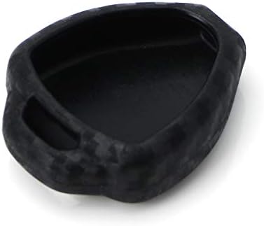 Калъф-ключодържател от мек силикон с тапицерия от въглеродни влакна iJDMTOY, Съвместим с ключ-острие Toyota Scion във формата на сърце (модел от черна кепър лента през)