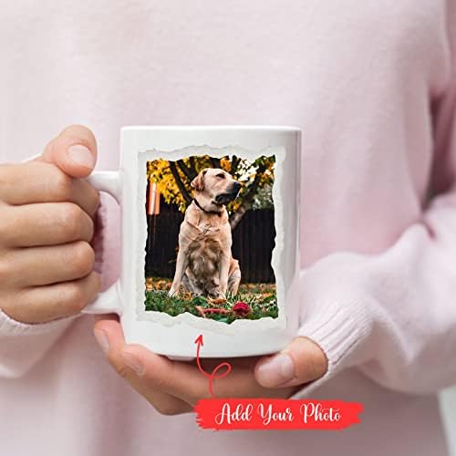 Персонализирана Чаша с името на Татко Куче, Подарък за любителите на чай за кучета, Кафеена Чаша За баща кучета, Подаръци За Татко Кучета За любители на кучета, Изработена по поръчка на Чаша За Баща Куче Със снимка,