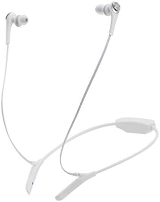 Audio-Technica ATH-CKS550BTWH Безжични слушалки в ушите с твердотельными бас Bluetooth с микрофон и управление, Бял