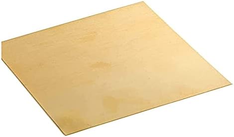 Меден лист YIWANGO фолио, Месинг лист Суровини, за обработка на метали Латунная плоча Медни листа (Размер: 2x200x200 мм)