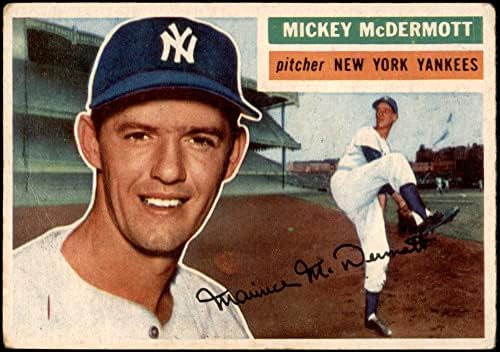 1956 Topps 340 Мики Макдермът Ню Йорк Янкис (Бейзболна картичка) GD + Янкис
