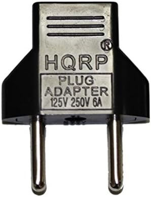 Адаптер за променлив ток HQRP, Съвместим със слушалки Philips Fidelio NC-1 NC1 с шумопотискане, Адаптер захранващия кабел, Зарядно устройство [Посочва в UL] + Адаптер Euro Plug